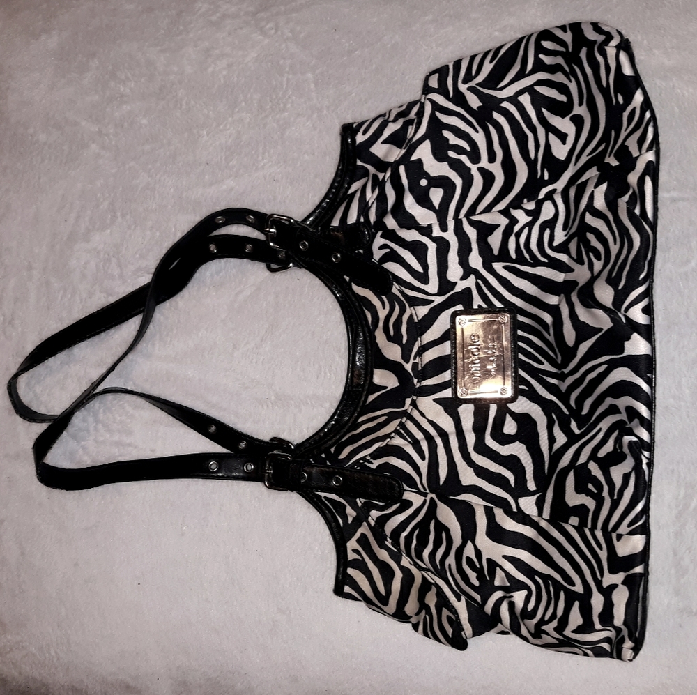 Nicole By Nicole Miller Zebra Print Purse